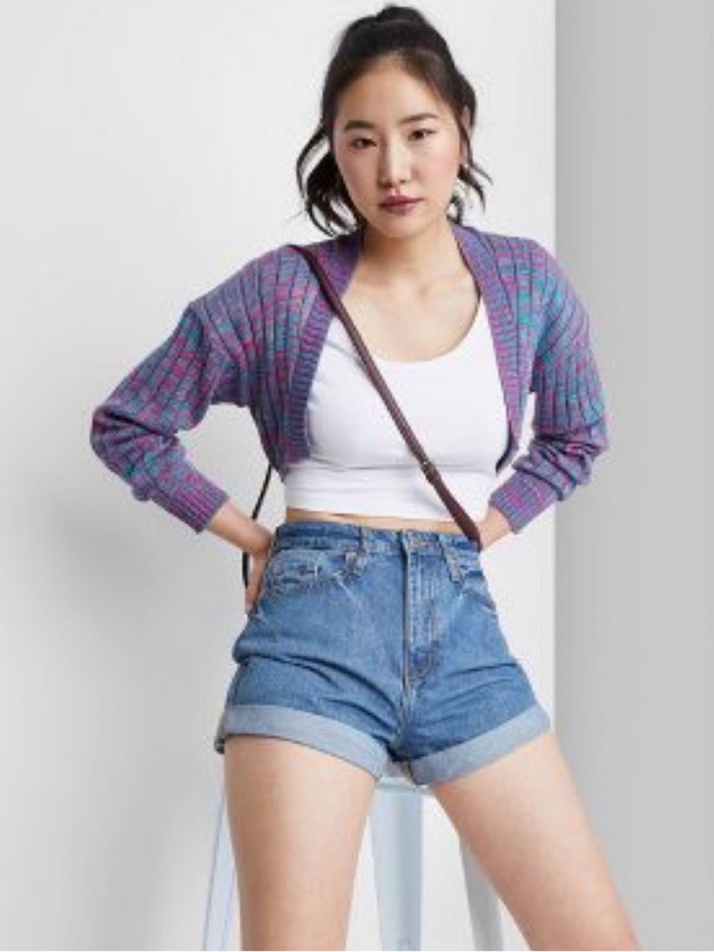 Wild Fable high waisted shorts with rolled hem